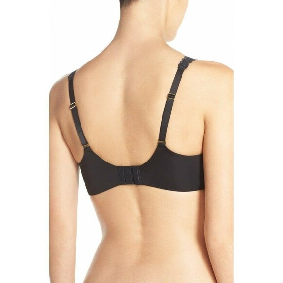 🆕NATORI Pure Luxe Full Underwire T-Shirt Bra 34G Black #732080 - Picture 4 of 11